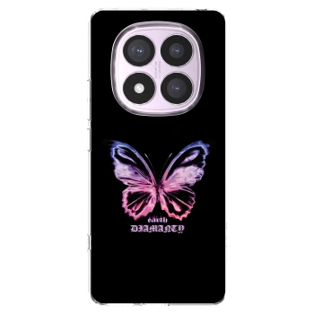 Picasee silikonowe przeźroczyste etui na Xiaomi Redmi Note 14 Pro 5G - Diamanty Purple