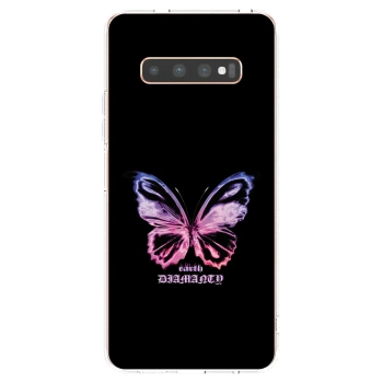 Picasee silikonowe przeźroczyste etui na Samsung Galaxy S10 Plus G975 - Diamanty Purple