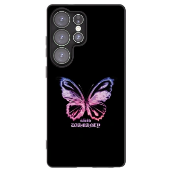 Picasee silikonowe czarne etui na Samsung Galaxy S25 Ultra 5G - Diamanty Purple