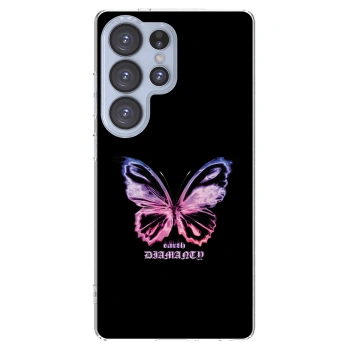 Picasee silikonowe przeźroczyste etui na Samsung Galaxy S25 Ultra 5G - Diamanty Purple