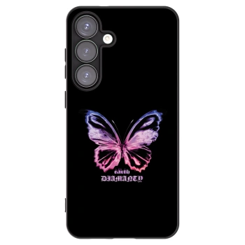 Picasee silikonowe czarne etui na Samsung Galaxy S25+ 5G - Diamanty Purple
