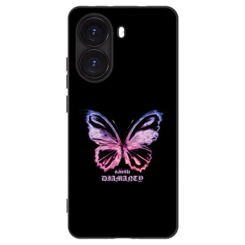 Picasee silikonowe czarne etui na Xiaomi Poco X7 Pro 5G - Diamanty Purple