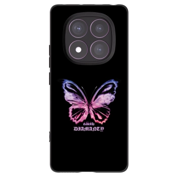 Picasee silikonowe czarne etui na Xiaomi Redmi Note 14 Pro 4G - Diamanty Purple