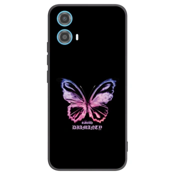 Picasee silikonowe czarne etui na Motorola Moto G34 5G - Diamanty Purple