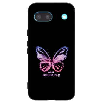 Picasee silikonowe czarne etui na Google Pixel 8a - Diamanty Purple