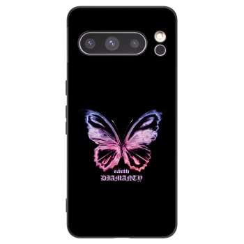 Picasee silikonowe czarne etui na Google Pixel 8 Pro - Diamanty Purple