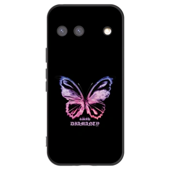 Picasee silikonowe czarne etui na Google Pixel 9 - Diamanty Purple