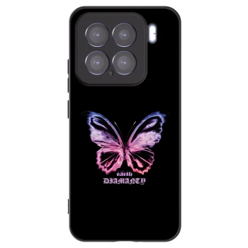 Picasee silikonowe czarne etui na Xiaomi 15 - Diamanty Purple