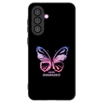 Picasee silikonowe czarne etui na Samsung Galaxy A56 5G A566B - Diamanty Purple