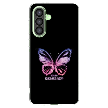 Picasee silikonowe przeźroczyste etui na Samsung Galaxy A26 5G A266B - Diamanty Purple