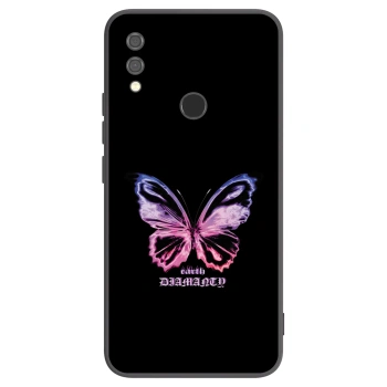 Picasee silikonowe czarne etui na Xiaomi Redmi Note 7 - Diamanty Purple
