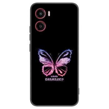 Picasee silikonowe czarne etui na Motorola Moto G05 - Diamanty Purple
