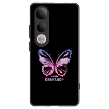 Picasee silikonowe czarne etui na Vivo V50 Lite 5G - Diamanty Purple