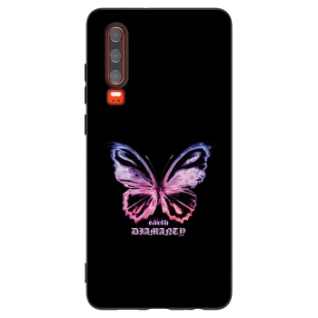 Picasee silikonowe czarne etui na Huawei P30 - Diamanty Purple