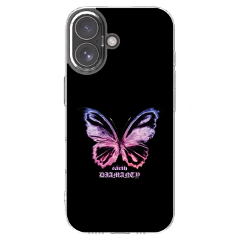 Picasee silikonowe przeźroczyste etui na Apple iPhone 17 - Diamanty Purple