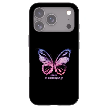 Picasee silikonowe czarne etui na Apple iPhone 17 Pro - Diamanty Purple