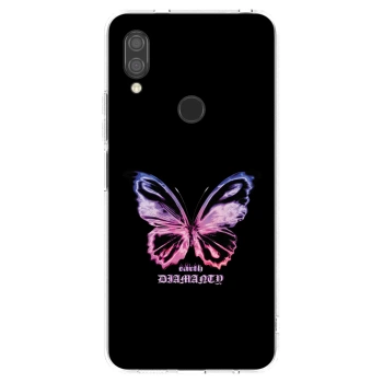 Picasee silikonowe przeźroczyste etui na Xiaomi Redmi 7 - Diamanty Purple