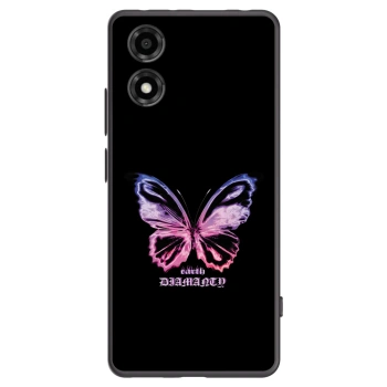 Picasee silikonowe czarne etui na Motorola Moto E14 - Diamanty Purple
