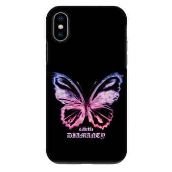 Etui na Apple iPhone X/XS - Diamanty Purple
