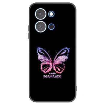 Picasee silikonowe czarne etui na Xiaomi Redmi 15C 4G - Diamanty Purple
