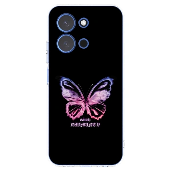 Picasee silikonowe przeźroczyste etui na Xiaomi Redmi 15C 4G - Diamanty Purple