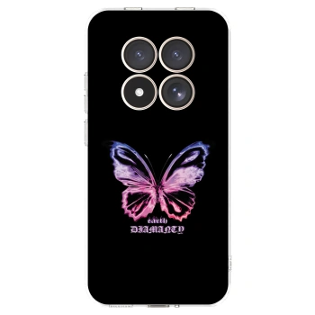 Picasee silikonowe przeźroczyste etui na Xiaomi Redmi Note 15 Pro 4G - Diamanty Purple