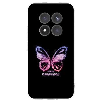 Picasee silikonowe przeźroczyste etui na Xiaomi Redmi Note 15 Pro+ - Diamanty Purple