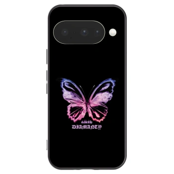Picasee silikonowe czarne etui na Google Pixel 10 - Diamanty Purple