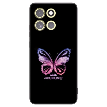 Picasee silikonowe czarne etui na Motorola Moto G86 Power 5G - Diamanty Purple