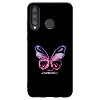 Picasee silikonowe czarne etui na Huawei P30 Lite - Diamanty Purple