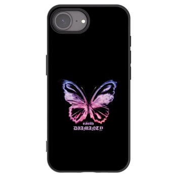 Picasee silikonowe czarne etui na Apple iPhone 17e - Diamanty Purple