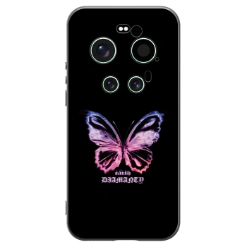 Picasee silikonowe czarne etui na Xiaomi 17 Ultra - Diamanty Purple
