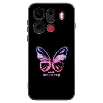 Picasee silikonowe czarne etui na OPPO Find X9 Pro - Diamanty Purple