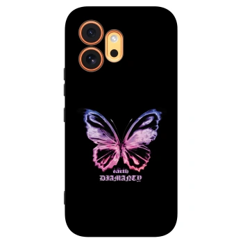 Picasee silikonowe czarne etui na Honor 600 - Diamanty Purple