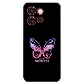 Picasee silikonowe czarne etui na Motorola Edge 60 Neo 5G - Diamanty Purple
