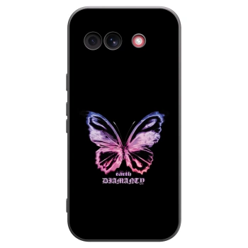 Picasee silikonowe czarne etui na Google Pixel 10a - Diamanty Purple