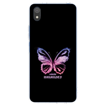 Picasee silikonowe przeźroczyste etui na Xiaomi Redmi 7A - Diamanty Purple