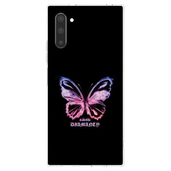 Picasee silikonowe przeźroczyste etui na Samsung Galaxy Note 10 N970F - Diamanty Purple