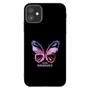 Picasee silikonowe przeźroczyste etui na Apple iPhone 11 - Diamanty Purple