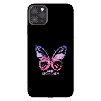 Picasee silikonowe przeźroczyste etui na Apple iPhone 11 Pro Max - Diamanty Purple