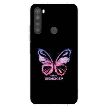 Picasee silikonowe przeźroczyste etui na Xiaomi Redmi Note 8 - Diamanty Purple