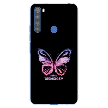 Picasee silikonowe przeźroczyste etui na Xiaomi Redmi Note 8T - Diamanty Purple