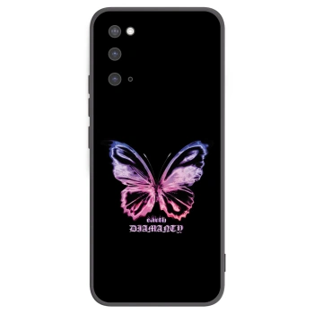 Picasee silikonowe czarne etui na Samsung Galaxy S20 G980F - Diamanty Purple