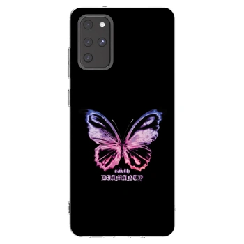 Picasee silikonowe przeźroczyste etui na Samsung Galaxy S20+ G985F - Diamanty Purple