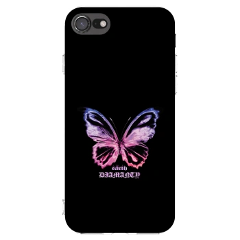 Picasee silikonowe przeźroczyste etui na Apple iPhone SE 2020 - Diamanty Purple