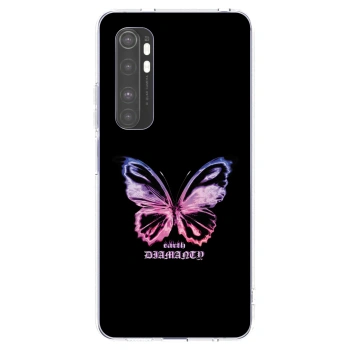 Picasee silikonowe przeźroczyste etui na Xiaomi Mi Note 10 Lite - Diamanty Purple