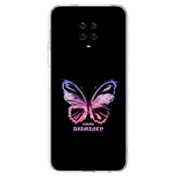Picasee silikonowe przeźroczyste etui na Xiaomi Redmi Note 9S - Diamanty Purple