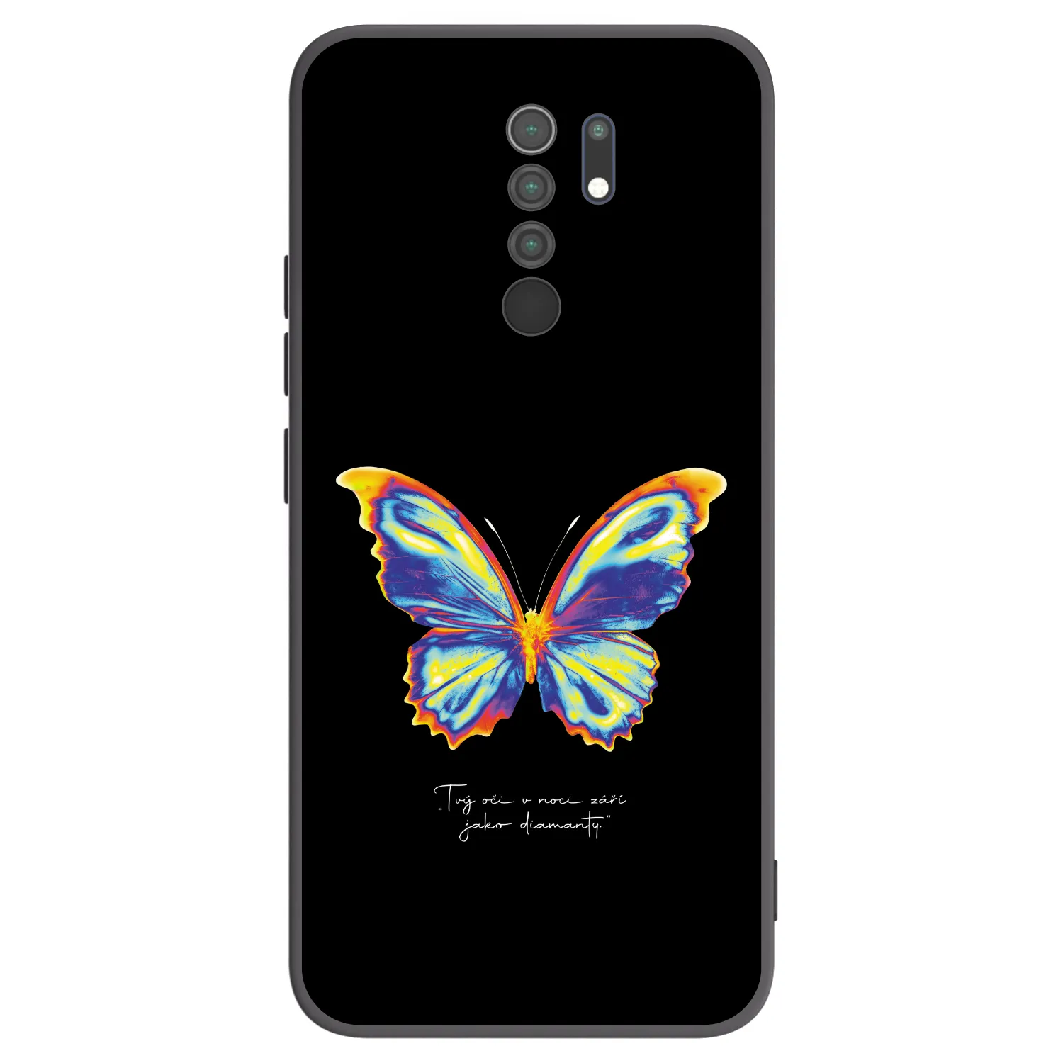 Picasee silikonowe czarne etui na Xiaomi Redmi 9 - Diamanty Black