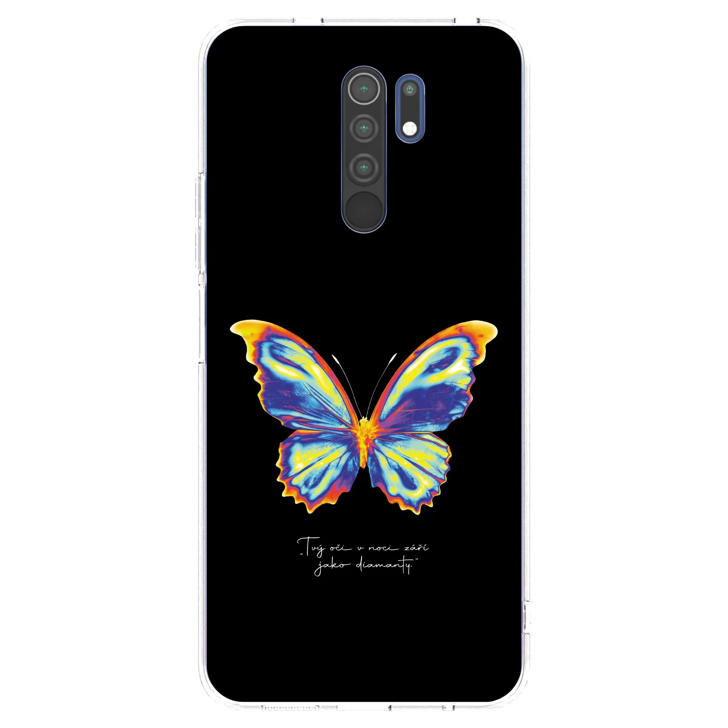 Picasee silikonowe przeźroczyste etui na Xiaomi Redmi 9 - Diamanty Black