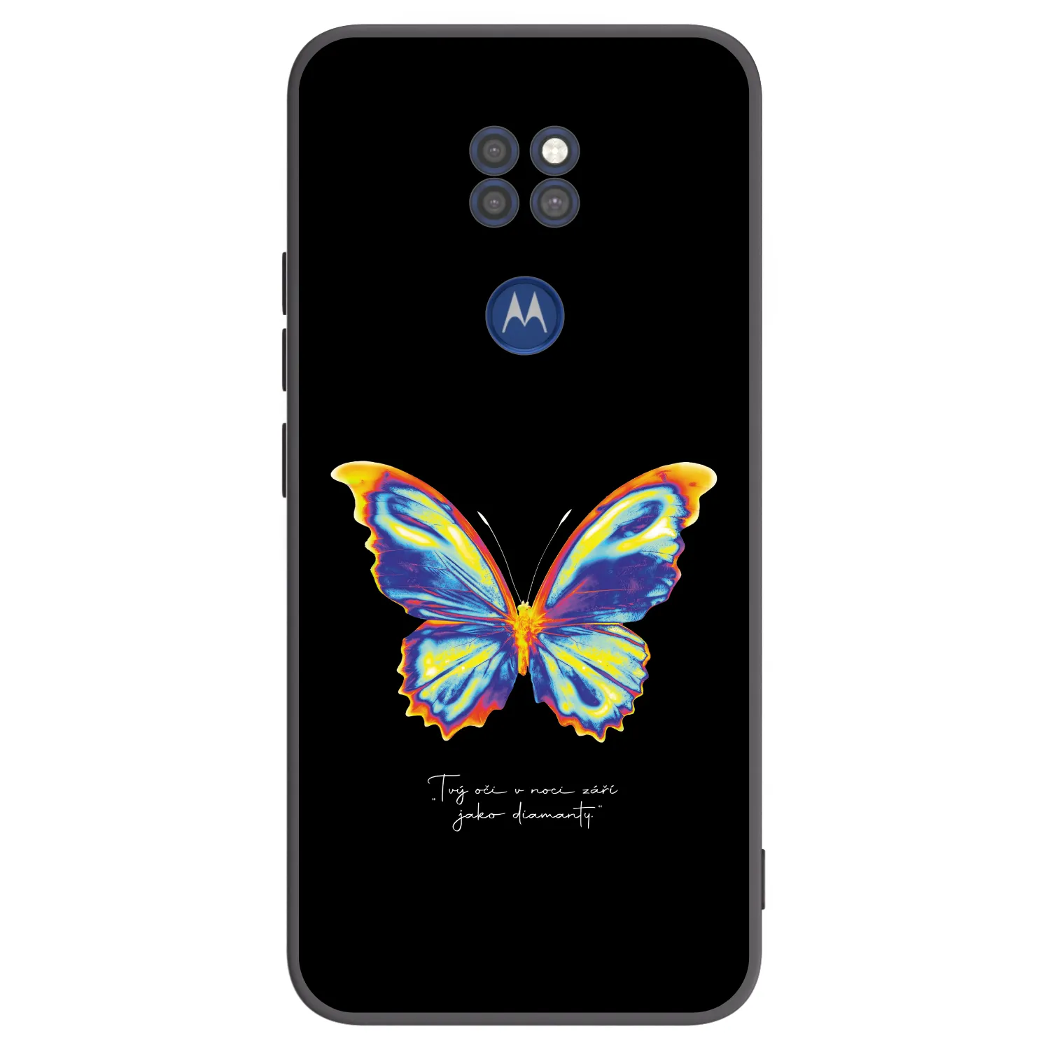 Picasee silikonowe czarne etui na Motorola Moto G9 Play - Diamanty Black